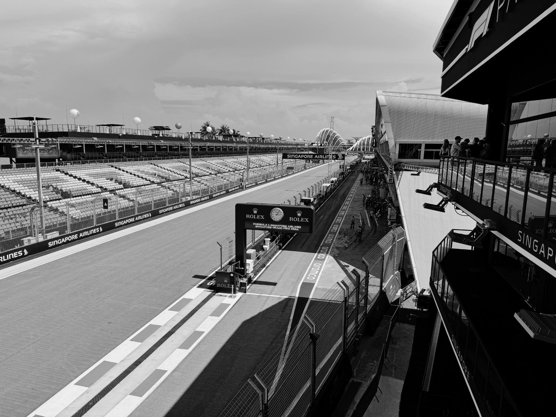 The view from the Ferrari suite in the Paddock Club. Singapore Grand Prix, 2024.